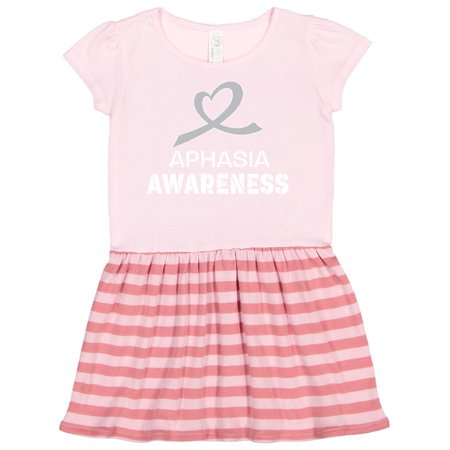 

Inktastic Aphasia Awareness-heart ribbon Gift Toddler Girl Dress