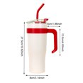thumbnail image 4 of Taza de vacío doble con pajita aislada de 1250 ml con tapa y para mujeres y hombres, color blanco, 4 of 7