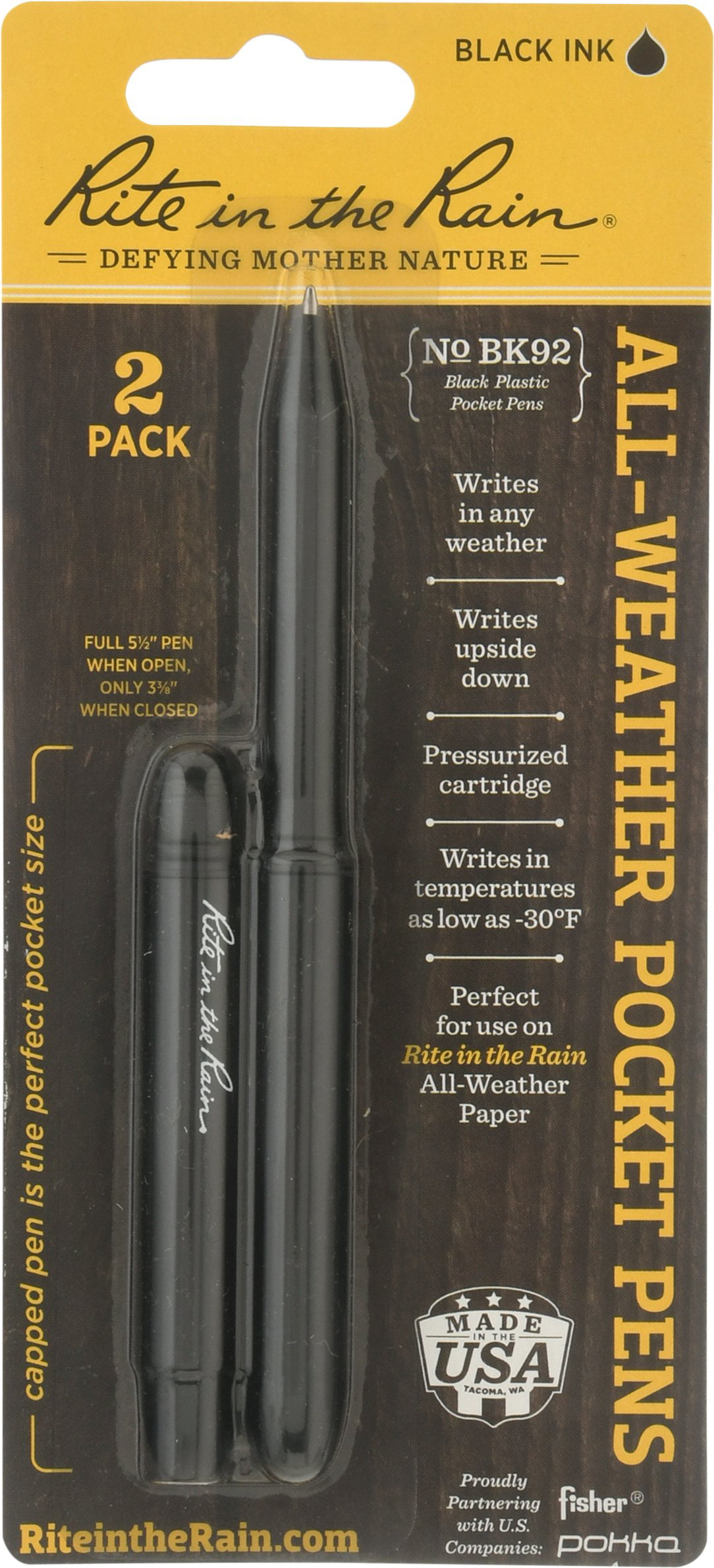 Rite in the Rain - 2 Pack All-Weather Pocket Pen