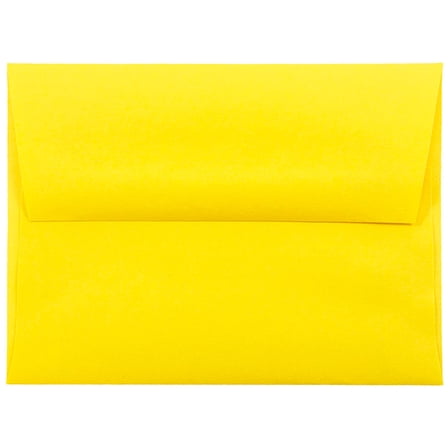 JAM Paper A2 Envelopes, 4 3/8 x 5 3/4, Yellow, 1000/Carton