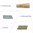 thumbnail image 4 of 5" Wood Furniture Leg Chair Table Desk Feet Round Leg Replacement(1pc), 4 of 6