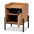 thumbnail image 4 of Baxton Studio Table d'Appoint Tasman Finition Bois Naturel Brun et Métal Noir, 4 of 11