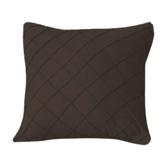 chaungfeng Throw Pillow Cover with Pillow Insert 16.53x16.53 Inch, Pleated Decorative Soild Square Cushion Case, Soft Velvet Textured Pillowcase for Living Room Bedroom and Outdoor Use