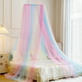 thumbnail image 6 of Princess Rainbow Bed Canopy, EEEkit Hanging Mosquito Net, Dome Bed Tent, Bed Curtains for Reading Corner Room Decor, 6 of 7