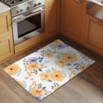 thumbnail image 2 of Entryway Rug 2'x3', Orange Watercolor Floral Small Rug for Kitchen Bathroom Door Mat Indoor Entrance, Spring Flower Abstract Art Non-Slip Area Rugs Floor Mats Carpet Front Door Rugs, 2 of 8