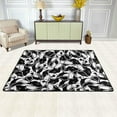 BESTKITTY Dog Puppy Black White Doormat Area Rug Floor Mat Runner Cover