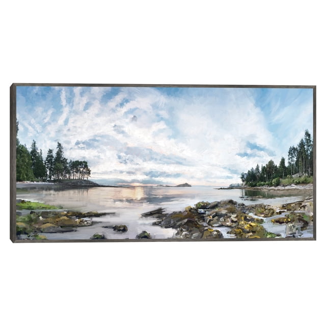 Cuadro Decorativo - Casa del lago I Jr Impresión en canvas, estrechado