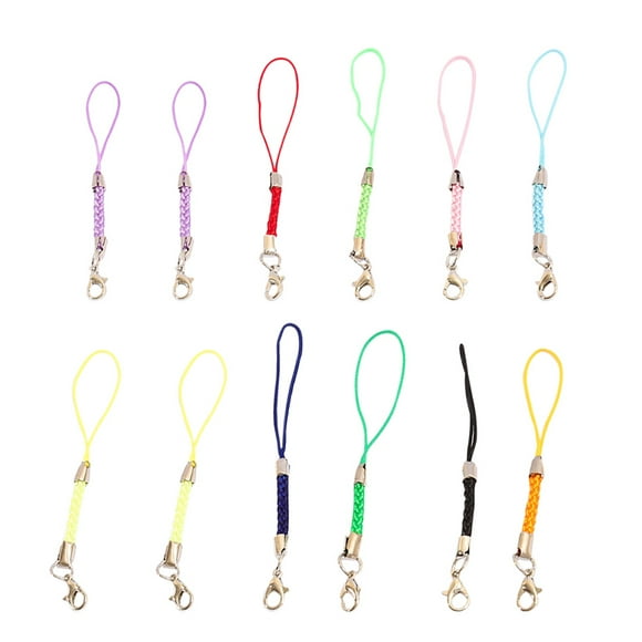 Miangastore 15PCS Lobster Clasp Phone Lanyard Mobile Phone Key String DIY Jewelry Strap
