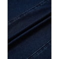 thumbnail image 6 of Dark Wash Denim A-Line Skirt Mid-Length Flared Hem Casual Style, 6 of 6