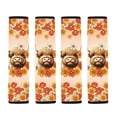 thumbnail image 5 of Chririnla Seat Belt Shoulder Pad Comfortable Car Seat Belt Pads Polyester Quick Install, Suitable for SUV Van, Highland Cattle Flowers, 5 of 7