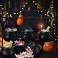 thumbnail image 3 of Black Witches Cauldron Candy Serving Bowls on Rack Plastic Candy Container Bucket Sets for Home Kitchen DecorationAs Shown, 3 of 5