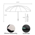 thumbnail image 2 of Three-fold automatic folding umbrella for rain and sun, made of vinyl, fiber, steel and rubber, 2 of 5