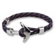 thumbnail image 3 of Nueva pulsera de ancla de aleación de color plateado con cadena de cuerda multicapa Pa--5-Código de modelo 8729 5, 3 of 4