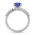 thumbnail image 4 of 2.25 Carat Round Cut Natural Diamond (F-G/VS1) & Blue Sapphire Gemstone Classic Bridal Ring for her 18K White Gold Size 8.5 by Diamond-Capitals, 4 of 7