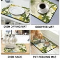 thumbnail image 4 of Art Meets Utility Daisy Floral Coffee Drying Mat, Absorbent Diatom Mud, Heat Resistant, Perfect as a Dish Drainer Mat & Small Drying Rack Mat, 19.5x12in, 4 of 7