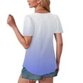 thumbnail image 4 of Otvok Womens Spring Summer Gradient Round Neck Sleeve Short Sleeve Top T-Shirt, 4 of 6