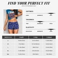 thumbnail image 5 of Logiee Golden Snowflakes Royal Blue Print Women's Biker Shorts,Workout Gym Shorts,Scrunch Shorts,Tummy Control Hidden Scrunch Running Yoga Shorts-Medium, 5 of 8