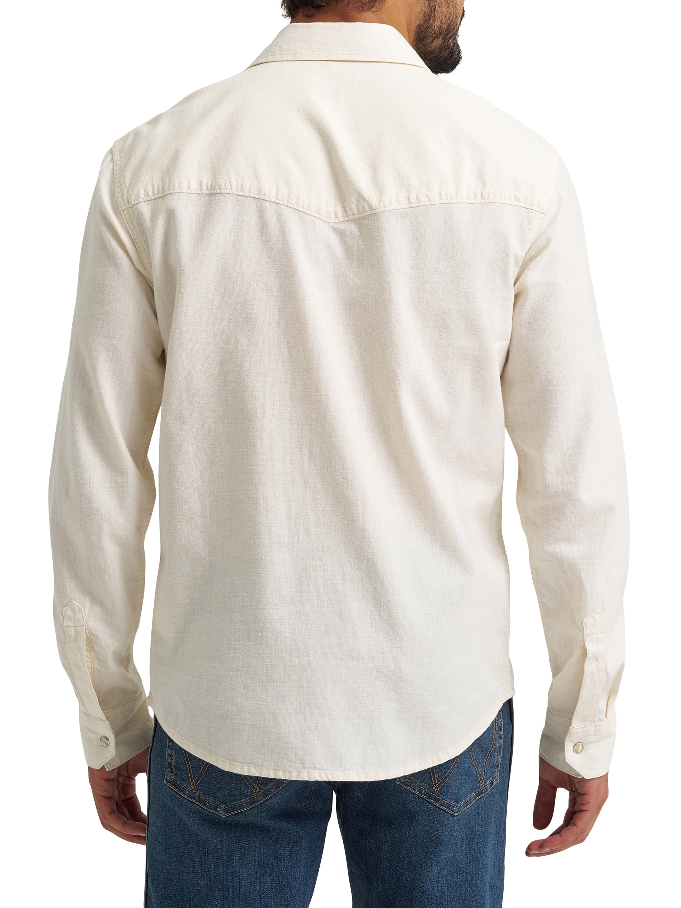 Wrangler® Men's Regular Fit Long Sleeve Denim Shirt, S-2XL
