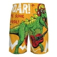 thumbnail image 6 of Kll Cool Dinosaur Playing Guitar Men'S Casual Summer Beach Shorts Hawaiian Shorts With Pockets-Xx-Large, 6 of 9