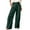 Green, variant on yunLCZ Womens Dress Pants Womens Linen Pants Casual Loose Wide Leg Pants For Women Elastic Waist Palazzo Pants Trousers With Pockets Office Slacks