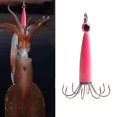 thumbnail image 2 of Anzuelo de señuelo de pesca con plantilla de calamar, cebo duro Artificial de pulpo (rosa luminoso, 8 garras), 2 of 2