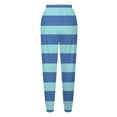 thumbnail image 4 of Wiyuqeen Drawstring Sweatpants for Women Casual Loose Elastic Bottom Sweat Pants Ladies Soft Trendy Colorful Stripes Track Pants with Pockets, 4 of 5