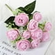 thumbnail image 1 of Rosas artificiales de camelia perfecl 10 cabezas Violeta, 1 of 8