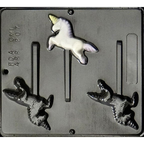 207 Unicorn Lollipop Chocolate Candy Mold