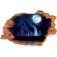 thumbnail image 3 of Adhesivos de pared 3D con forma de jirafa, cielo nocturno, PVC, 60 x 90 cm, para habitación de niños, 3 of 3