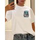 thumbnail image 1 of Vintage Yosemite National Park Graphic Tee, Women'S Casual Crew Neck T-Shirt, 100% Polyester Knit Fabric, Geometric Pattern, Summer Regular Length Top, 1 of 6