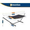 thumbnail image 4 of Adventure-Ready Double Hammock with Stand – 2 Person Heavys Duty 475 Lbs Capacity, Breathable Cotton Rope & Quilted Pad for Camping, Backyard, or Indoors, 4 of 16