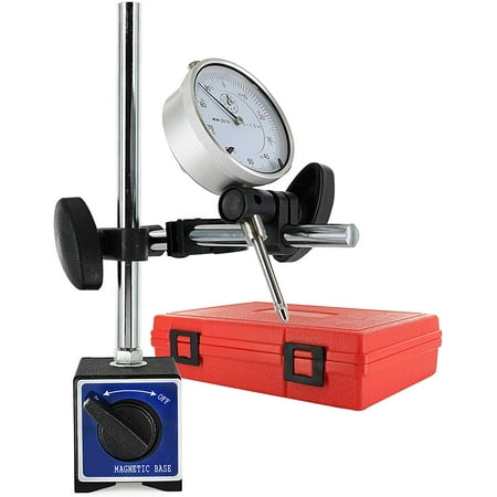 

Ram-Pro Portable Multi-Position Dial Indicator Point Precision Inspection Set with Adjustable Magnetic Base Coaxial Reversing Counter Universal Magnetic Stand with On/Off Switch