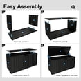thumbnail image 7 of ZEUKMXOO 75 Gallon Outside Deck Box,Waterproof UV-Resistant Storage Bin for Cushion, Pillows, Suitable for Outdoor, Indoor (Black), 7 of 7