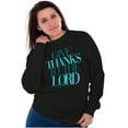 thumbnail image 4 of Christian Faith Give Thanks to Lord Unisex Plus Fleece Graphic Sweatshirt Brisco Brands 5X, 4 of 6