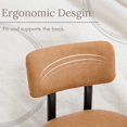 thumbnail image 3 of Dayalane 26" Modern Counter Stools Set of 2, Upholstered Leather Bar Stools with Metal Legs, Curved Back Barstools for Kitchen Island, Home Pub,Dining Room, Brown, 3 of 9