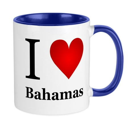 

CafePress - I Love Bahamas Mug - Ceramic Coffee Tea Novelty Mug Cup 11 oz