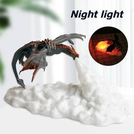 

3D LED Realistic Dragon Lamp Creative Night Light Desktop Ornament for Home New