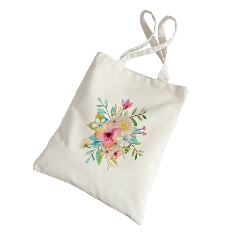 Flower Pattern Tote Bag For Women | Charming Cotton Tote Bag