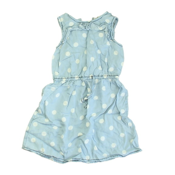 Pre-Owned Tucker Tate Boys Blue | White Polk Dots Romper size: 4T (Good)