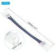 thumbnail image 2 of 4Pin RGB LED Strip Connectors, 6Pcs 10mm Wide Extension Double-ended butt line Transparent, 2 of 5