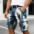 thumbnail image 2 of CONZONE Mens Cargo Shorts Buttons Summer Shorts For Men Camouflage Lightweight Loose Fit Outdoor Shorts With Pockets, 2 of 5