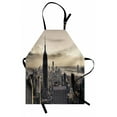 thumbnail image 1 of New York Apron Aerial View of NYC in Winter American Architecture Historical Popular Metropolis, Unisex Kitchen Bib Apron with Adjustable Neck for Cooking Baking Gardening, Beige Grey, by Ambesonne, 1 of 3