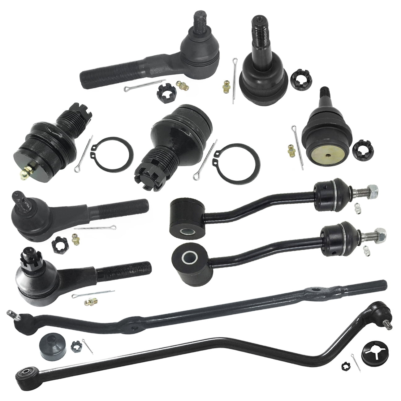 11pc Complete Front Suspension Kit for Jeep Tj Wrangler 1997 1998 1999