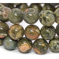 thumbnail image 2 of Natural Rhyolite Jasper Gemstone 10mm Round Beads Stretch Bracelet 7" Unisex, 2 of 2