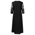 thumbnail image 4 of Icvfdpl Women'S Casual Dresses Print Half Sleeve Round Neck Pocket Loose Leisure Sundress Stylish Woman Beachwear White L, 4 of 6