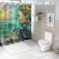 thumbnail image 7 of Orinice Turtle Ocean Woman Bathroom Decor Set Colorful Luxurious Graphic Print Polyester Fabric Fashion Shower Curtain Set with Hooks 60x72, 7 of 7