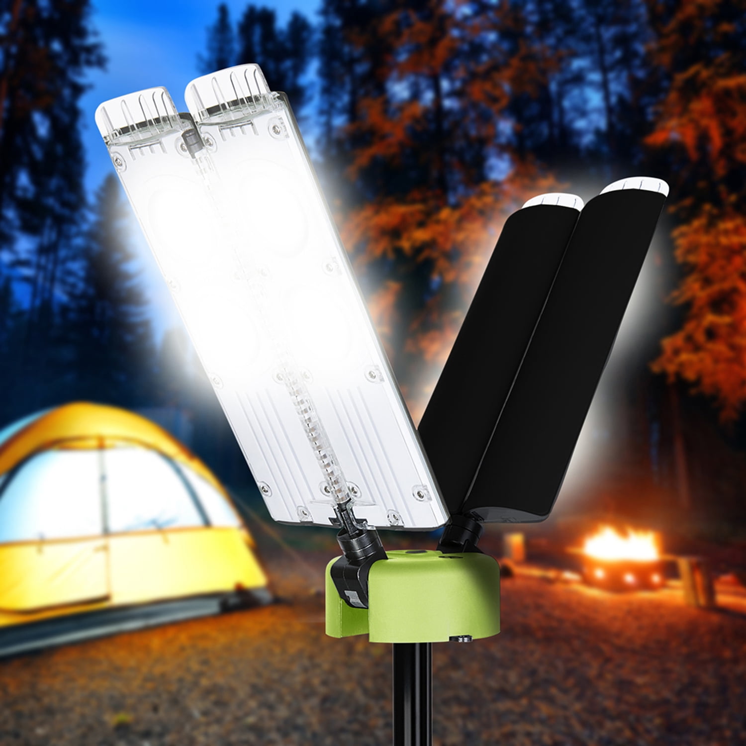 PowerSmith Voyager 8,000-Lumen LED 4-Light Tripod-Mounted Rechargeable Portable Work Light, PVLR8000APT