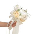 thumbnail image 4 of Flores de peonía artificial blanca de novia para de boda, festivales, despedida de soltera, cena de ensayo Accesorios fotográficos rom Gloria ramos de novia, 4 of 9