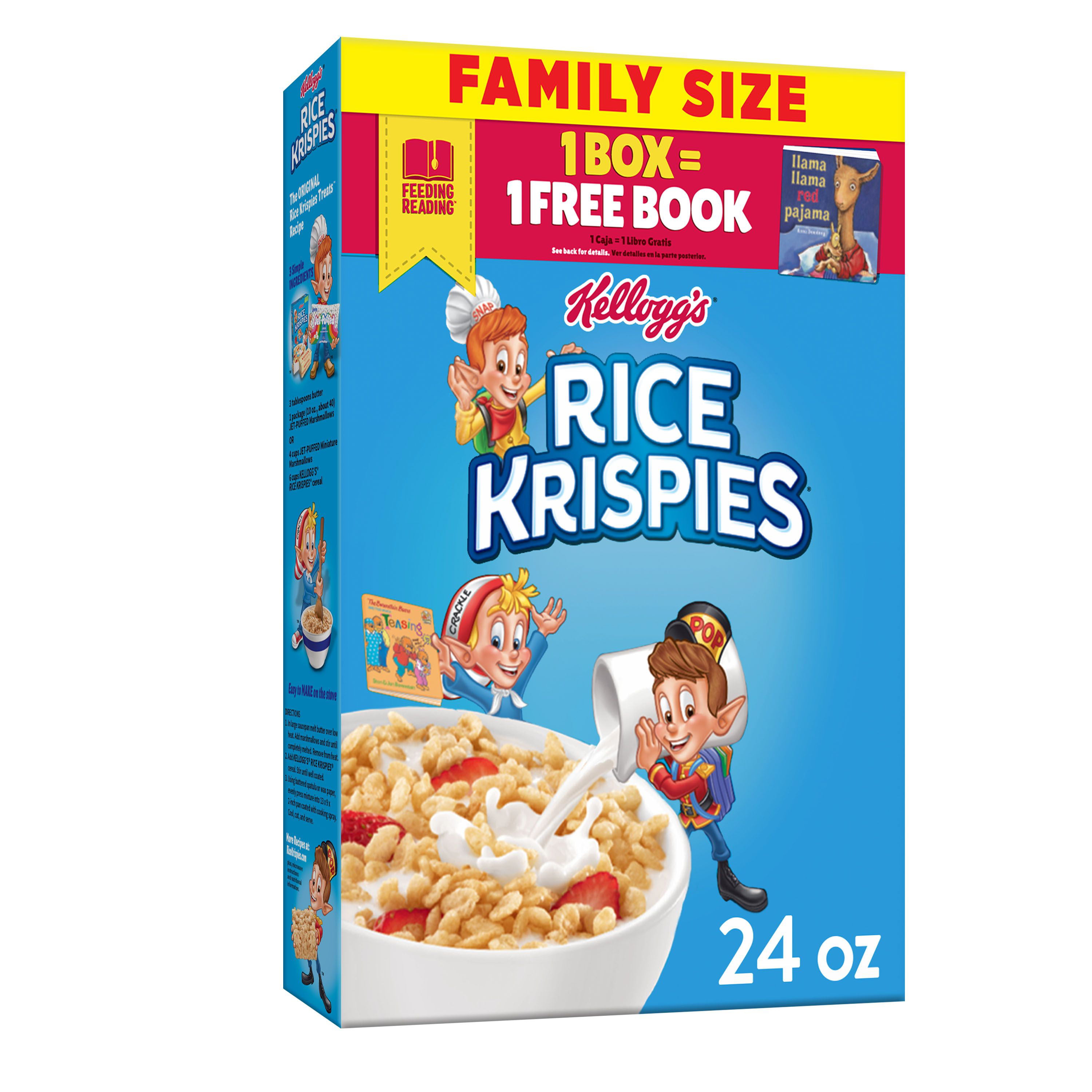 Kellogg's Rice Krispies Breakfast Cereal, Original, Family Size, Fat ...