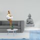 thumbnail image 2 of Escultura de resina de una chica estética y figura de Buda mono. Decoración creativa abstracta para oficina, hotel o patio. Coleccionable., 2 of 8